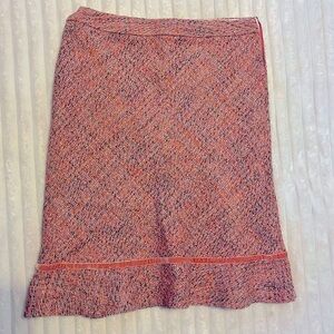 Vintage GAP circa 2004 Skirt & Handbag Pink Tweed Holiday Collection